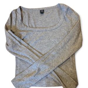 Wild Fable Gray long sleeved Top with floral print